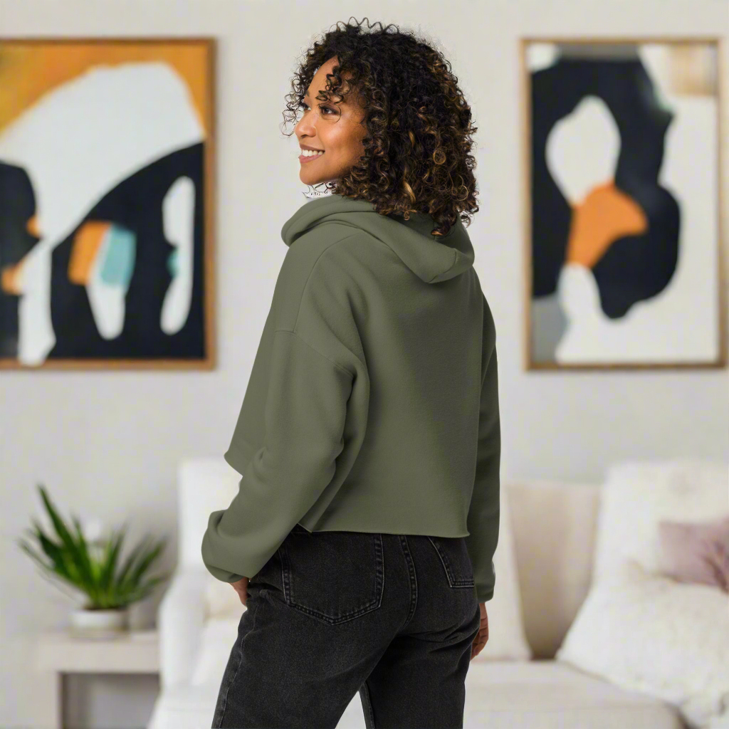 Mended Logo Crop Hoodie