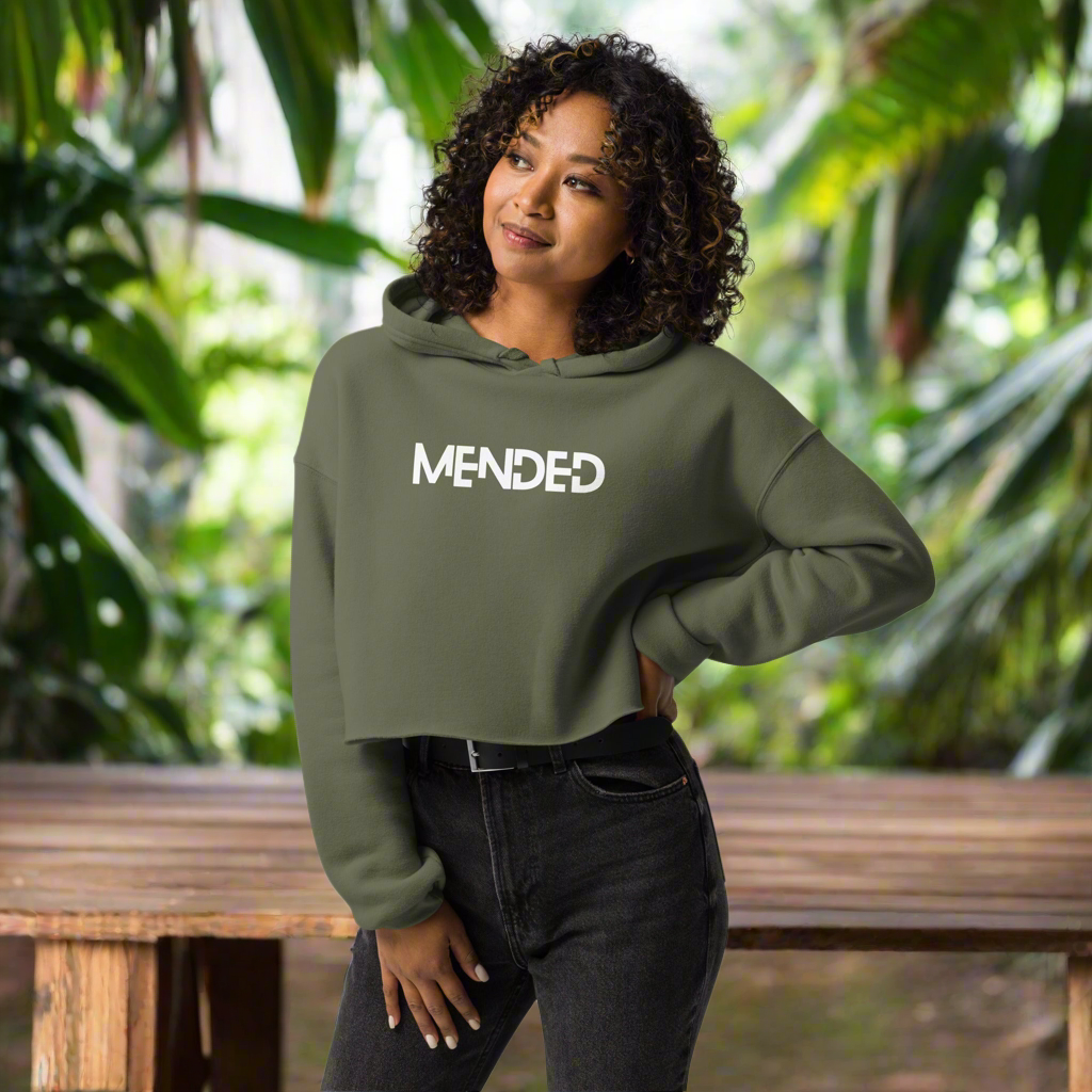 Mended Logo Crop Hoodie