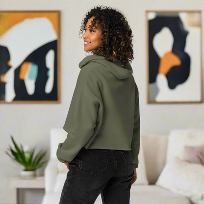 Mended Logo Crop Hoodie
