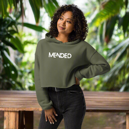 Mended Logo Crop Hoodie
